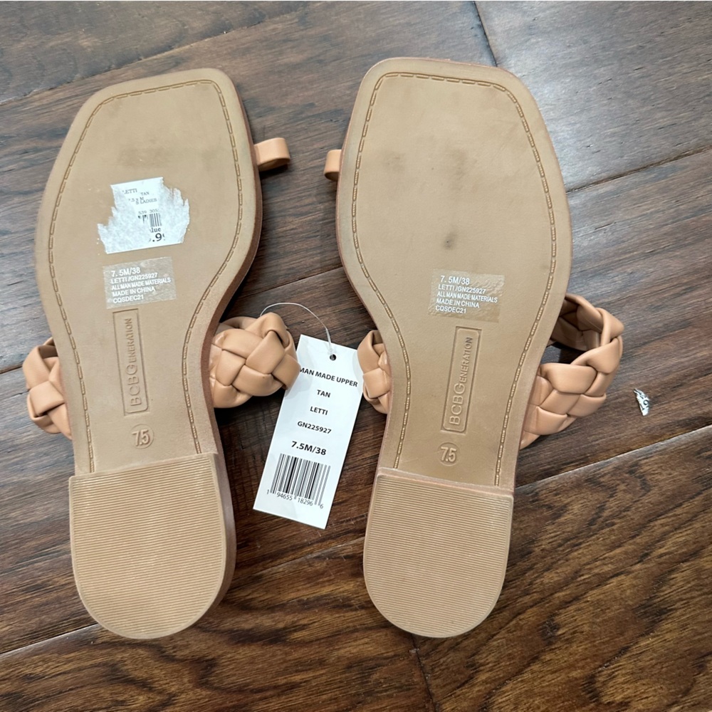 NWT Nude BCBGeneration braided strap  Sandals 7.5 - Picture 3 of 5